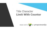 Title Characters Limits With Counter